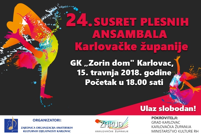 NAJAVA - 24. SUSRET PLESNIH ANSAMBALA KARLOVAČKE ŽUPANIJE