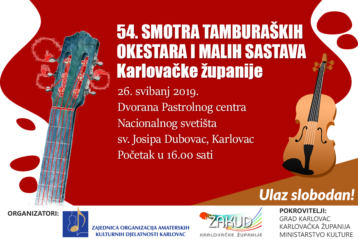 54. SMOTRA TAMBURAŠKIH ORKESATARA I MALIH SASTAVA KŽ