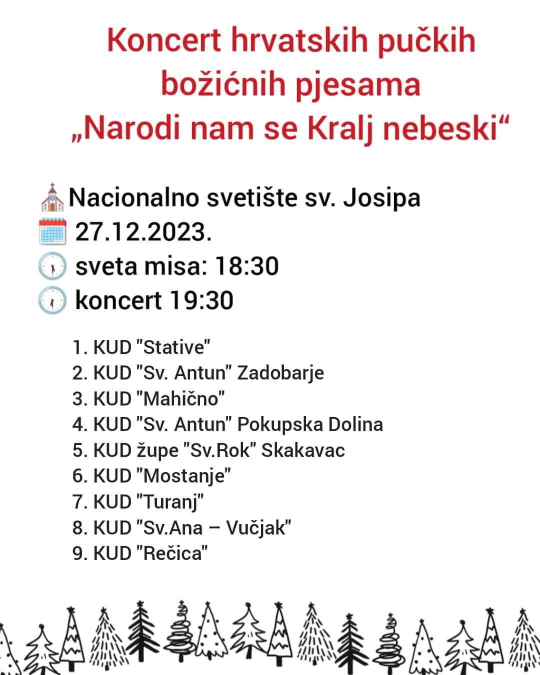 Božićni koncert - KUD "Župe sv. Rok" Skakavac