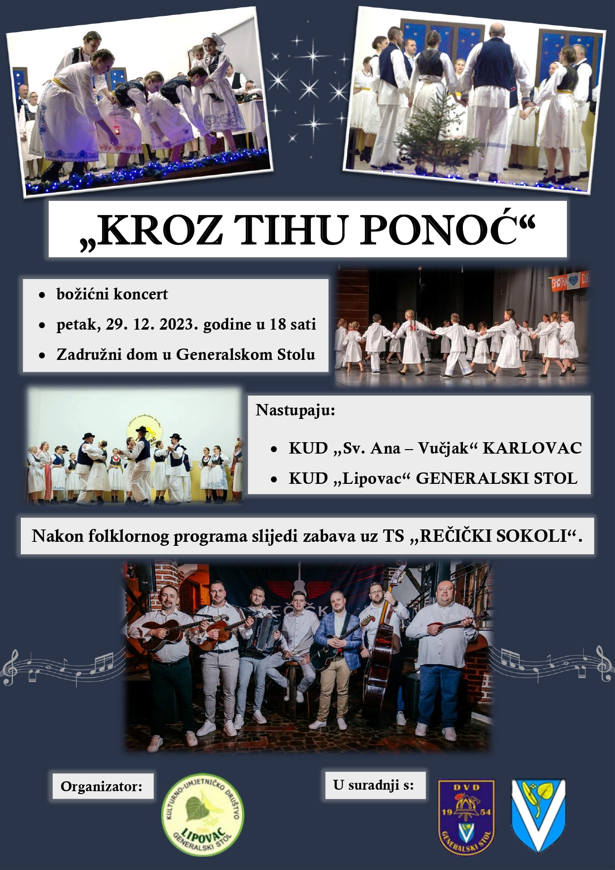 "KROZ TIHU PONOĆ" - božićni koncert KUD-a "Lipovac" Generalski Stol