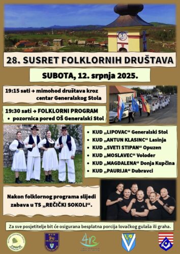 28. SUSRET FOLKLORNIH DRUŠTAVA - KUD "Lipovac" Generalski Stol