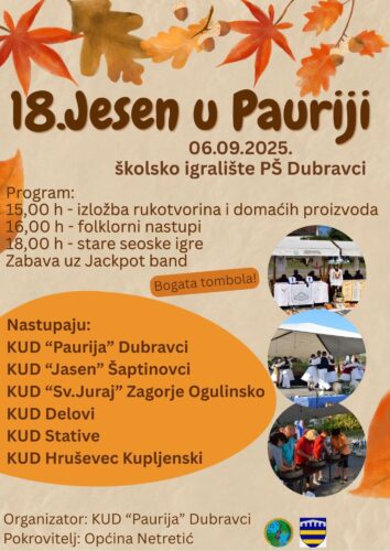JESEN U PAURIJI - KUD "Paurija" Dubravci