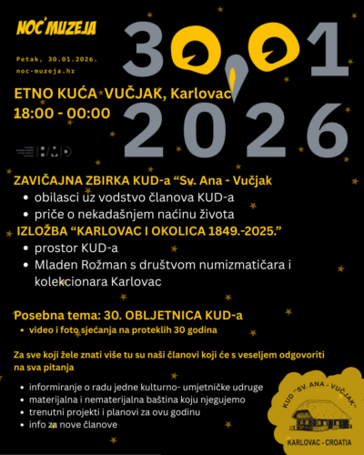 🌙 Noć muzeja 2026. u Etno kući Vučjak